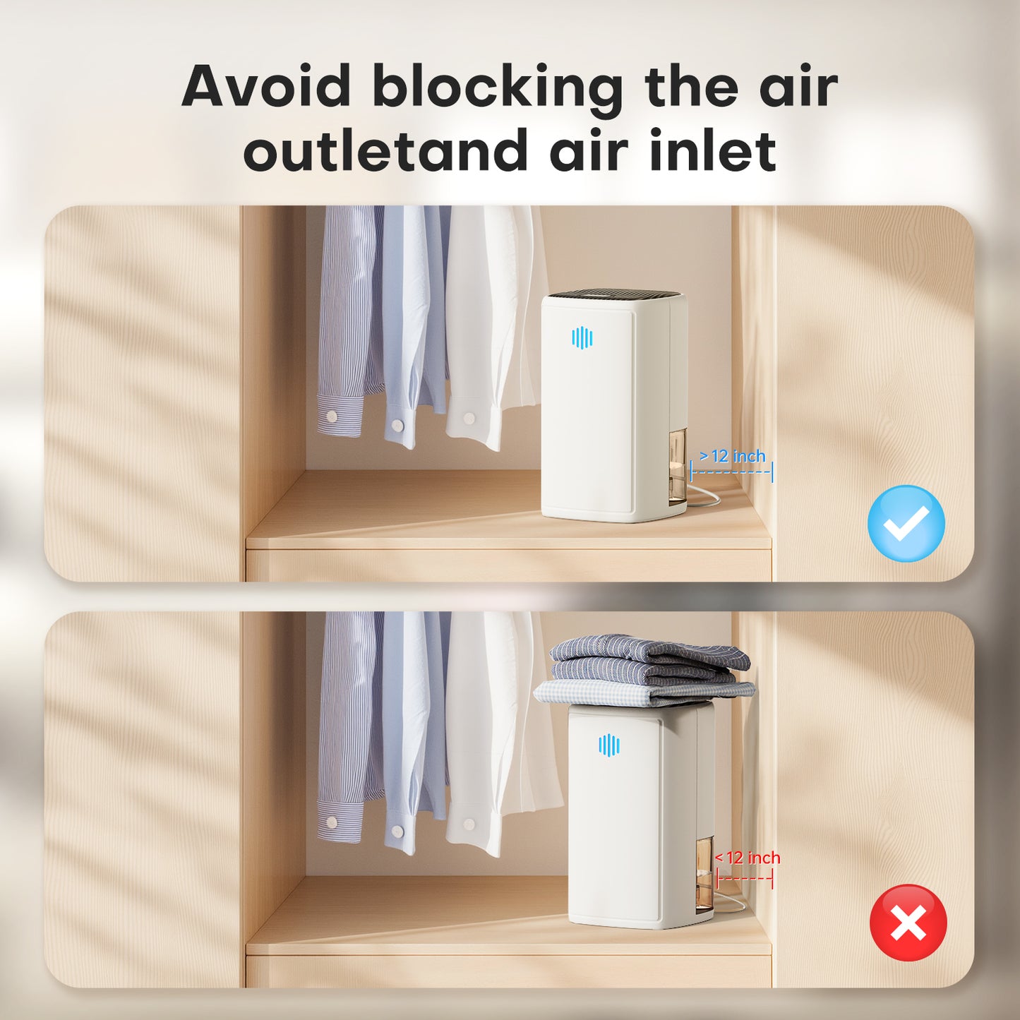 Dehumidifier,TABYIK 38OZ,Small,Quiet, Energy-Saving Dehumidifier with Auto Shut Off, for Bathrooms, Closets, and RVs