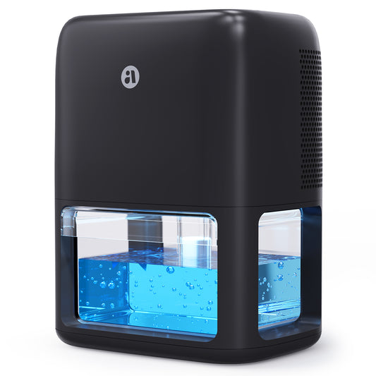 TABYIK Dehumidifiers for Home, Dual-Semiconductor Quiet Dehumidifier with Timer Auto-Off Sleep Mode 7 Colors Light Portable Small Dehumidifiers for Bathroom, Cloakroom, RV, Black